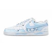 Nike Court Vision 1 Summer Wave Slip Resistant Abrasion Resistant Low top Skateboard Shoes Men's Light Blue DH2987-101(Team459-) 41