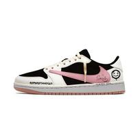 Travis Scott x Jordan Air Jordan 1 Travis Scott X AJ1 Amortizuojantis Atsparus dilimui Amortizuojantis, Atsparus dėvėjimuisi Žemi batai DZ4137-700(Team721-) 35.5 gray