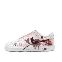 Nike Court Vision 1 Leather Slip Resistant Abrasion Resistant Low top Skateboard Shoes Unisex Lotus Color DH2987-110(Team309-QD) 38.5