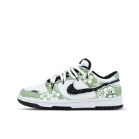Nike Dunk Matcha Flower Language Low top Skateboard Shoes Unisex White Green HF5441-100(team1369-) 35.5