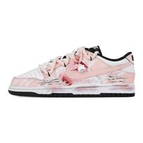 Nike Dunk Rose Love Confession Abrasion Resistant Low top Skateboard Shoes Unisex Pink DD1391-100(Team773-) 36.5