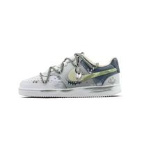 Nike Court Vision 1 Cushioning Low top Skateboard Shoes Unisex White Green DH3158-101(Team462-) 35.5