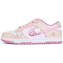 Nike Dunk Cushioning, Wear Resistant Low top Skateboard Shoes Women's Pink Apricot DD1873-112(Team1483-) 40.5