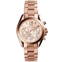 Michael Kors MK5799 Rožinio aukso Bradshaw Moteriškas laikrodis 38 mm ryškiai rožinė