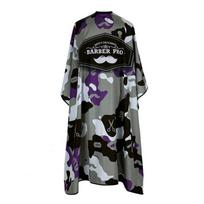 Barber Pro Beard & Hair Cutting Cape with Scissor Print - Available in 4 Colors violetinė
