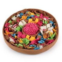 Teddy Mat Dog Puzzle Feeder with Toys - All-Season Pet Training & Play 38x38 cm kava