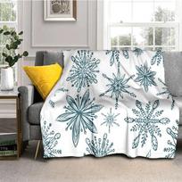 Snaigė Kalėdų tema Flanelinė antklodė Minkšta Lengva Šilta svetainė Miegamojo lova Sofa Sofa Vaikams Dovanos suaugusiems 100X150CM