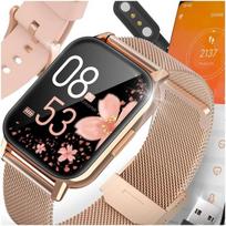 Smartwatch Damski Zegarek Odbieranie Połączeń Polskie Menu 2 Paski Rozmowy