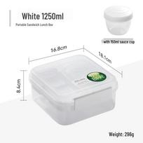 Compact Multi-Compartment Bento Lunch Box for Office and School