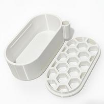 2 PCS Multifunctional Hydroponic Pot for Regrowing Scallions And Garlic,Comes with a Scissor Support Frame for Easy Access to Scissors 2 pcs