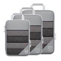 Portable Compression Packing Cubes Large Capacity Underwear Luggage Storage Bags Set Compressible Mesh Suitcases Bag