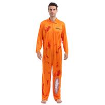Men's Halloween Prisoner Costume for Bar, Parade, or KTV Performance L (Height 175-185cm)