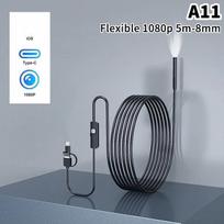 3 In1 Wired Mini Endoscope Camera 100W Pixel 5.5Mm 8Mm Lens For Android Type-C/Usb Endoscope Adjustable Borescope Mini Camera