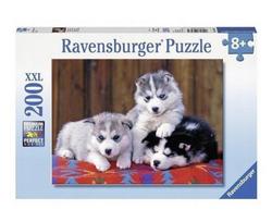 Puzzle 200 Szczenięta Husky Xxl