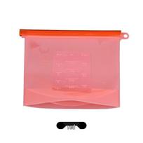 Food-Grade Silicone Fresh-Keeping Bag | Odor-Resistant Seal | Meat Storage & Portioning 500ml raudona