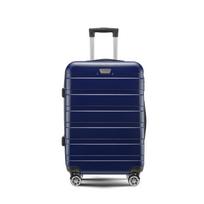 Foreign Trade Striped Luggage Set with Custom Logo - Large Capacity 28-Inch ABS Password Travel Trolley 20 inch mėlyna