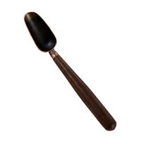 Easy Clean Anti Sprinkle for Kitchen Ebony Wooden Handle Household Tableware Tea Shovel Coffee Scoops Teaspoons šviesiai pilka spalva
