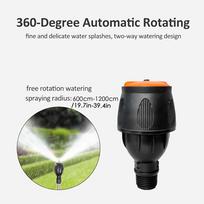 360° Rotating Tripod Sprinkler, Telescopic Height, Multi-Nozzle for Garden, Patio, Car Wash & Pet Outdoor Shower black