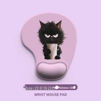 Cartoon Animal Silicone Mouse Pad with Wrist Support - Customizable and Dirt-Resistant.
