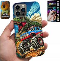 Etui Do Iphone 13 Pro -Dinozaur W Monstertrucku Wzory Dla Dzieci