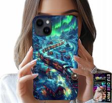 Etui Do Iphone 15 Plus - Pociąg, Ekspres Świąteczny Wzory + Szkło