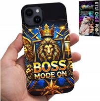 Etui Do Iphone 15 Plus - Boss Lew Z Koroną Na Tarczy Case + Folia