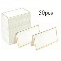 50/100pcs Gold Foil Table Card Wedding Name Guest Card, Seat Name Card Bouquet Gift Cardboard Cards Fo Multipurpose