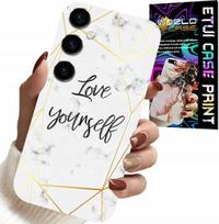 Etui Do Samsung Galaxy A34 5G - Biały Marmurek W Złote Ramki Love You