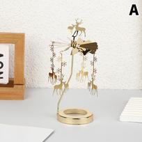 1Pc Metal Hot Rotating Candle Holder Lamp Gold Christmas Candle Holder Home Dining Dinner Party Wedding Party Candle Holder
