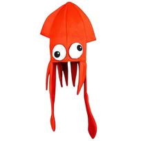 Headgear Halloween Costume Hat Multicolored Squid Halloween Funny Hat Props Photograph Sea Animal Octopus Hat raudona