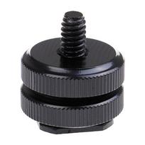 1/4 Hot Shoe Mount Phone Holder Dual Nut Cold Shoe Adapter Bracket For Accessories For DSLR Camera