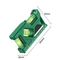Portable Magnetic Pocket Level Gauge Mini Protractor With Metric Ruler Measure 3 In 1 Precise Measurement: Vertical/horizontal/4