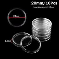 Container Clear Coinning Capsules Plastic Acrylic Coin Capsule Coinning Cases Holders Home