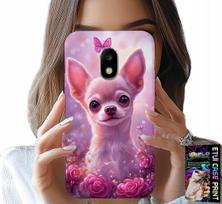 Etui Do Samsung Galaxy J5 2017 - Słodka Chihuahua Na Różowym Tle Kwiatami