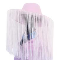 Fashion Wide Brim Wool Felt Hat Casual Breathable Tassel Caps Party Jazz Hat For Men Women rožinė