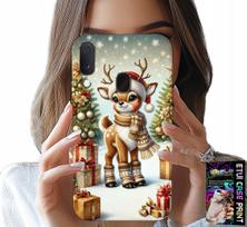 Etui Do Samsung Galaxy A20E - Renifer, Wzory Bożonarodzeniowe + Szkło