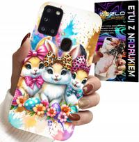 Etui Do Samsung Galaxy A21S - Króliczki, Świąteczne, Królik, Wielkanoc