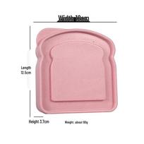 Wheat Straw Portable Large Capacity Bento Lunch Box for Toast Bread Sandwiches