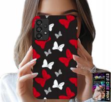 Etui Do Samsung Galaxy A23 5G - Kokardki Czerwono Białe Myszka, Wzory