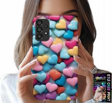 Etui Do Samsung Galaxy A23 5G - Kolorowe Serca Możliwość Personalizacji