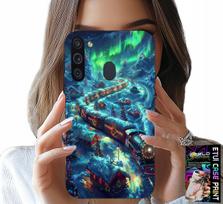 Etui Do Samsung Galaxy A21 - Pociąg, Ekspres Świąteczny Wzory + Szkło