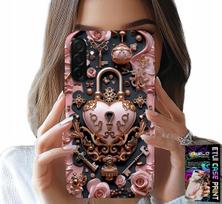 Etui Do Samsung Galaxy A26 5G - Kobiece, Modne Wzory, Kłódka Serce Róża