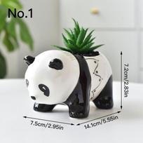Cute Panda Flower Pot Succulent Pot Ceramic Planter Home Decor Desktop Ornaments Bonsai Plant Pot Garden Decoration No.1