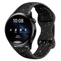 18mm 20mm 22mm Silikoninė apyrankė Samsung Galaxy Watch7 FE 6 5 4, Huawei GT5 4 3 GT2 pro, Garmin Vivoactive4 dirželis Universal 18mm width juoda