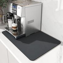 Coffee Machine Mat Rubber Backing Water-Absorbent Dish Drying Pad Kitchen Worktop Drainage Mat Home Decor 30x40cm 12x16inch