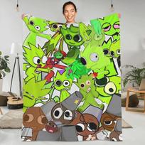 Sprunki Incredibox Game Blankets Airplane Travel Flannel Throw Blanket For Outdoor Warm Soft Design Quality Bedspread Gift 76x102cm
