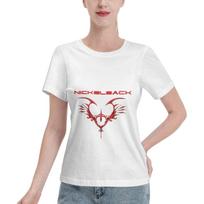 Baisacrafts Women T-Shirts Nickelback T Shirt Short Sleeve Casual Shirts Quick Dry Workout S balta
