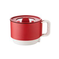 1 5L Multi-functional Electric Cooker Non-stick Coated Electric Pan Phone Holder Mini Red (black liner) #1