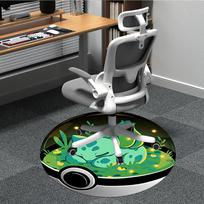 Pokemon Ball, Bulbasaur Office Round Area Rug,  Under Office Chairs Bedroom Living Room Home Decor a0908125 80cm by 80cm