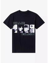 Billie Eilish Photo Panels Printed Casual Fashion Summer Tshirt for Men and Women Loose Oversized Retro Pure Cotton Tshirt M